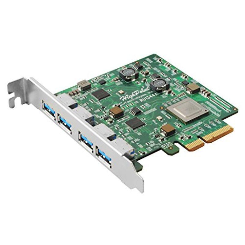 HighPoint 4ポートUSB3 1カード PCIe×4スロット 10Gbps インターフェース RocketU PCIe×4