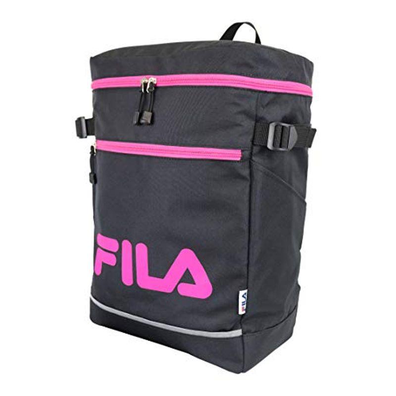 Fila フィラ スクエアリュック タウンリュック 箱型 Box ロゴ 軽量 通学 リフレクター付き ピンク Prior 通販 Yahoo ショッピング