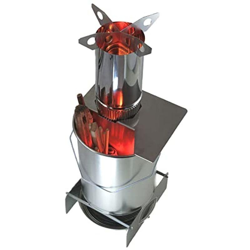 最安値挑戦 Sdgsミニ焚火缶 クッキング焚き火台f19cm 高さ22cm フィールド自然燃料ロケットストーブ 缶底グリル付き 焚き火台 Housing Com Fj