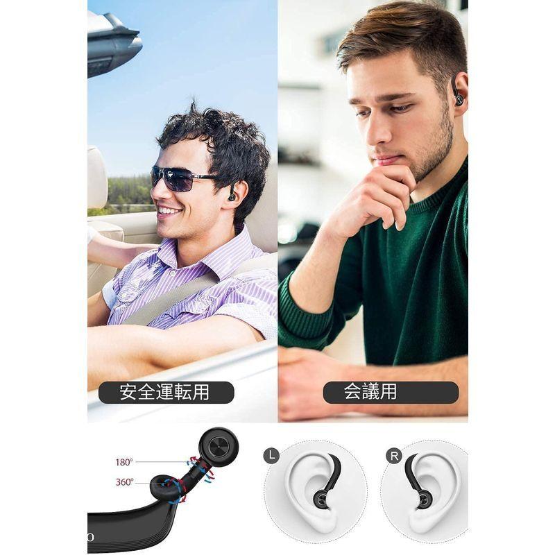 2022 耳掛け式 ハンズフリー通話 Bluetoothヘッドセット bluetoothイヤホン 片耳 ワイヤレスイヤホン 25時間連続使用  :20220401212343-01422:PRIOR - 通販 - Yahoo!ショッピング