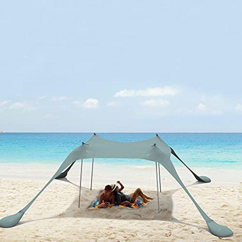 KOOPRO サンシェードテント ワンタッチ たーぷ 組み立て簡易 UVカット UPF50+ 収納ポーチ付き tent 4-8人用 日除け