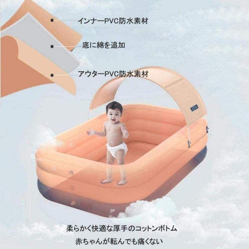 上質で快適 子供用 エアープール ビニールプール 自動膨張 プール 大型プール Simcat 家庭用 折り 持ち運び便利 日よけ付きコンパクト 操作簡単 家庭用プール Ceditom Com Br