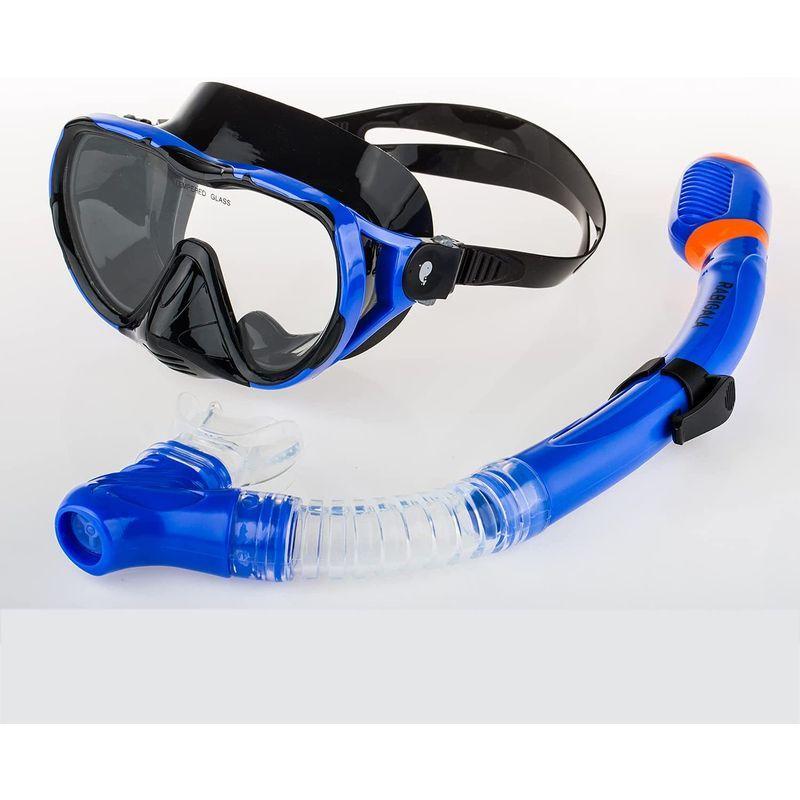 時間指定不可 シュノーケルマスク ダイビング シュノーケリング Rabigila ドライシュノーケリングセット 曇り止め 潜水メガネ 水中メガネ ゴーグル シュノーケルセット Www We Job Com