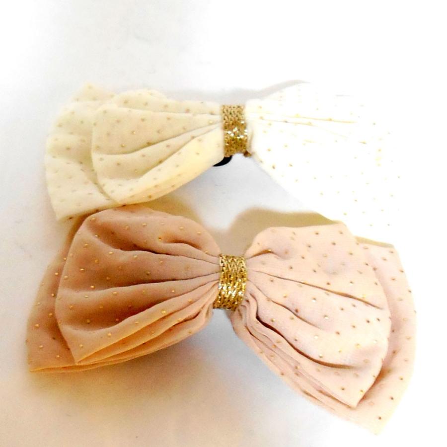 バレッタ リボンバレッタ 可愛いヘアアクセサリー ドットリボン センターワイヤー巻柄 F Ba16 F Ba16 アクセサリーpripri 通販 Yahoo ショッピング