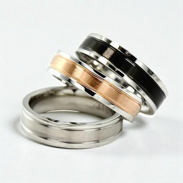 【レーザー刻印可能】金属アレルギーに優しい指輪 サージカルステンレス製 ネオマットライン 5mm 選べる3色 ステンレス リング 名入れ 指輪 1本 名入れ |  | 01