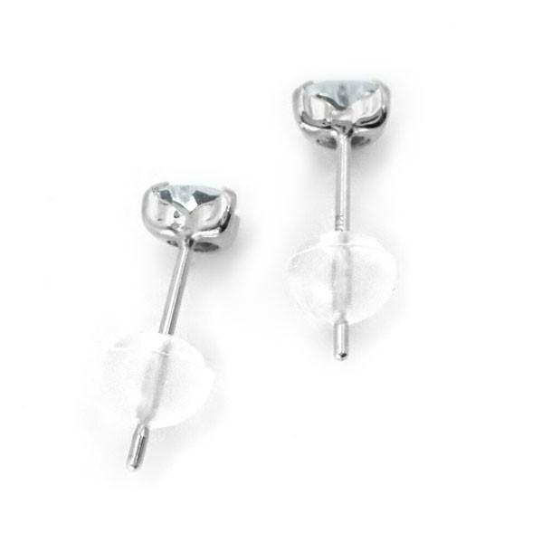 プラチナ900 Pt900 製 4mm ハート アクアマリン ラップド in ハート ピアス 3月 誕生石 両耳用 レディース 天然石 プレゼント ギフト 送料無料_2