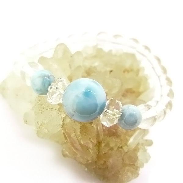 ＊天然石　ラリマー　ブレスレット　13mm＊ 楽天市場】ラリマー ブレスレット 13mm 18cm メンズM レディース