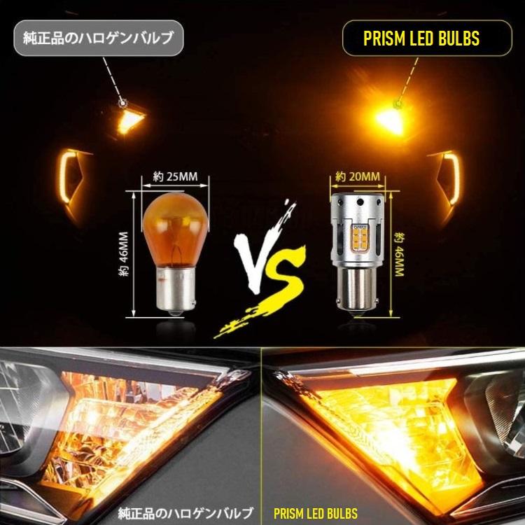 ルノー トゥインゴ LED ウインカー (2016-) キャンセラー内蔵 爆光3600LM 冷却ファン搭載 ハイフラ防止 抵抗内蔵 車検対応 アンバー 2個 1set｜prism-led｜07