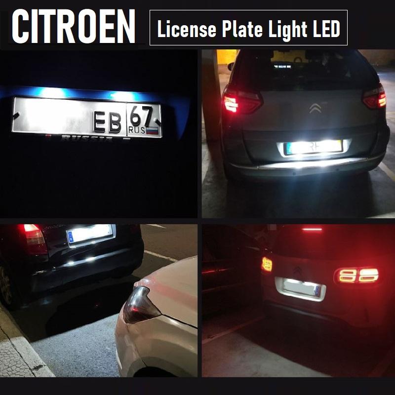 CITROEN シトロエン C5 エアクロス LED ナンバー灯 (2019-) ハロゲン仕様対応 ライセンスランプ 純正ユニット交換 キャンセラー内蔵 6500K 1年保証 車検対応｜prism-led｜02
