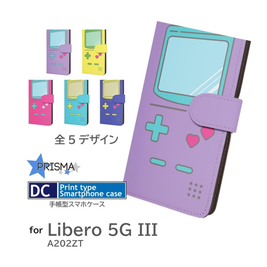 Libero 5G III ケース ゲーム機 A202ZT ZTE 手帳型 スマホケース