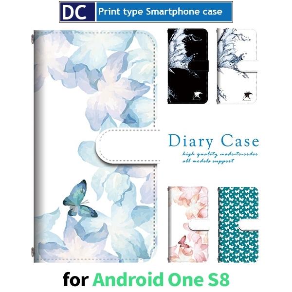 Android One S8 ケース スマホケース  ねこ 猫 星 かわいい 手帳型 ケース アンドロイド | 