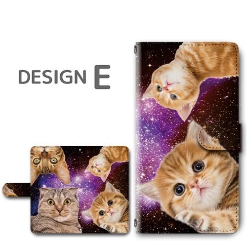スマホケース 手帳型機種多数 Y!mobile Android One HUAWEI など ねこ 猫 宇宙 アンドロイド |  | 05