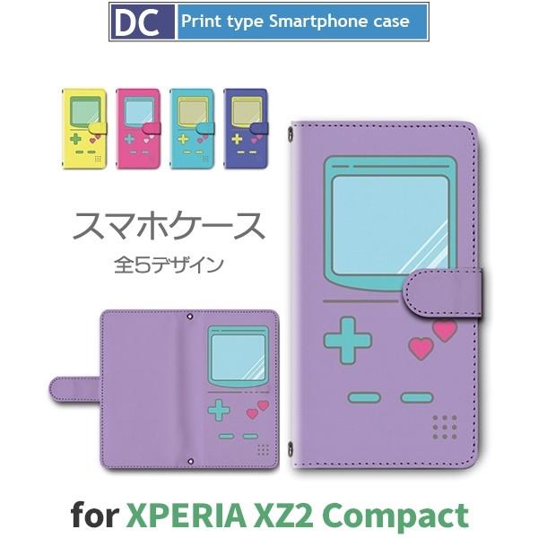 Xperia XZ2 Compact ケース 手帳型 スマホケース SO-05K ゲーム so05k エクスペリア / dc-478｜prisma