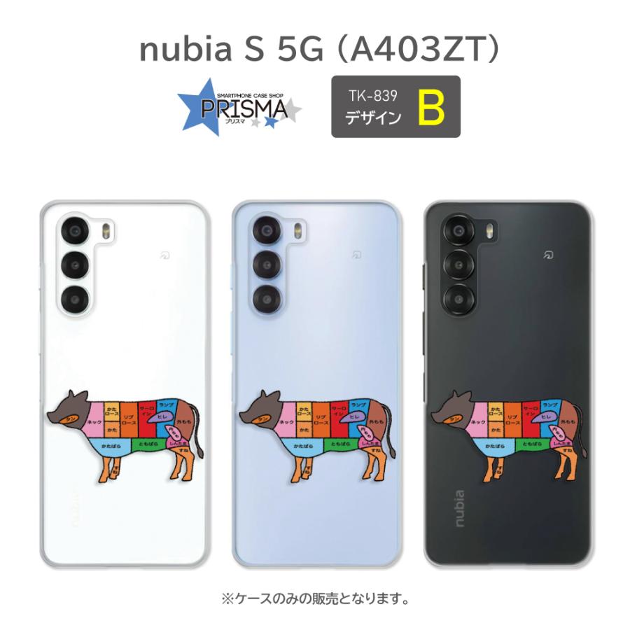 nubia S 5G ケース 肉 豚 牛 ニワトリ 部位 ヌビア スマホケース