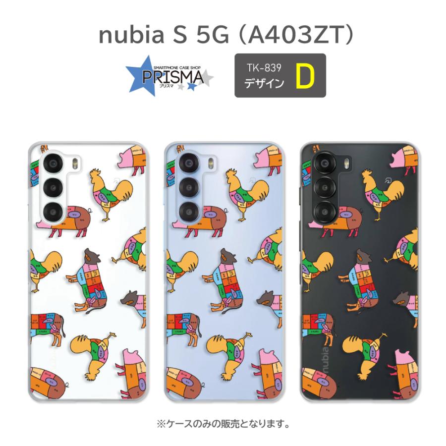 nubia S 5G ケース 肉 豚 牛 ニワトリ 部位 ヌビア スマホケース