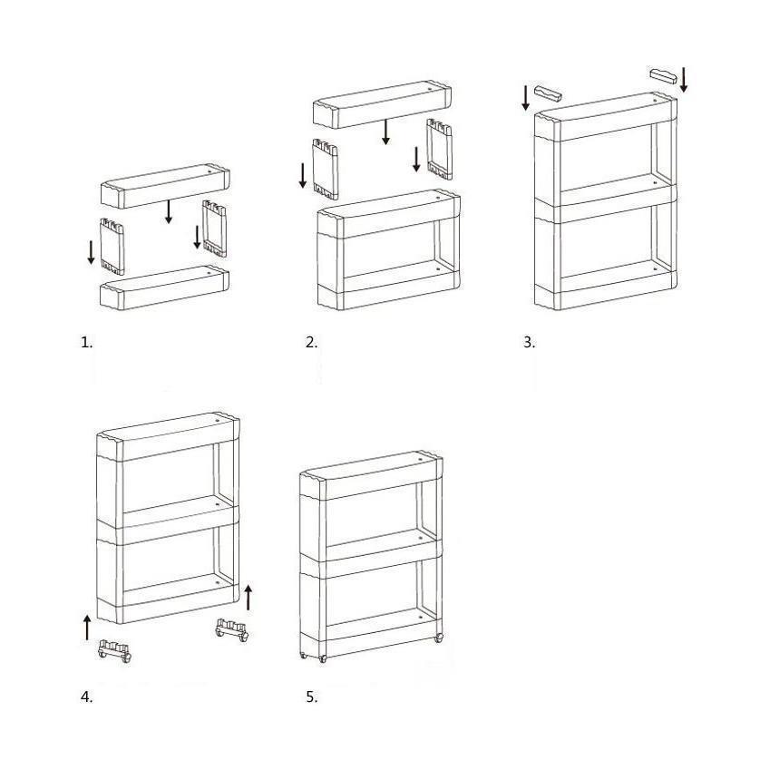 キッチンワゴン 隙間収納 トローリー 幅12cm 3段 隙間ラック キッチン 収納 キッチン収納 スリム キッチン隙間収納 すきま収納 洗面所 バスケ |  | 11