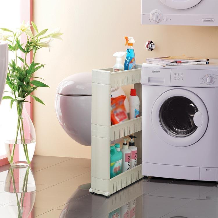 キッチンワゴン 隙間収納 トローリー 幅12cm 3段 隙間ラック キッチン 収納 キッチン収納 スリム キッチン隙間収納 すきま収納 洗面所 バスケ |  | 03