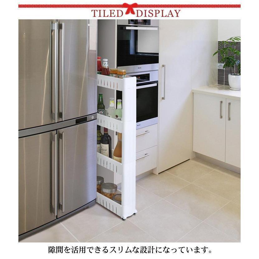 キッチンワゴン 隙間収納 トローリー 幅12cm 3段 隙間ラック キッチン 収納 キッチン収納 スリム キッチン隙間収納 すきま収納 洗面所 バスケ |  | 07