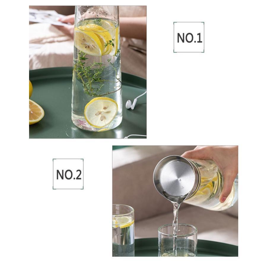 ガラス ピッチャー 蓋付き 1リットル 麦茶ポット 耐熱 食洗器対応 洗いやすい ポケット 水差し ボトル スリム 冷茶 ジャグ ウォーターピッチャー |  | 11