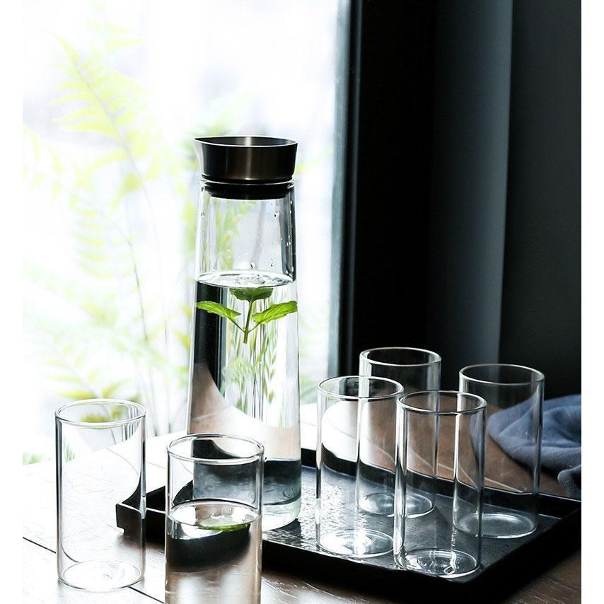 ガラス ピッチャー 蓋付き 1リットル 麦茶ポット 耐熱 食洗器対応 洗いやすい ポケット 水差し ボトル スリム 冷茶 ジャグ ウォーターピッチャー |  | 08