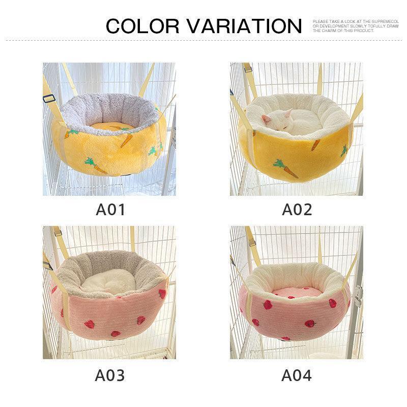 ケージ用 ハンモック キャットハンモック 厚手 もこもこ 猫 フック付き 吊り下げ あったか 猫 ペットハンモック ねこ キャットベッド |  | 05