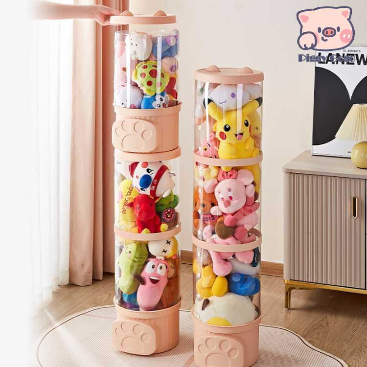 ぬいぐるみ 収納 ケース 透明 ぬいぐるみ収納 おもちゃ収納ボック 高さ47cm 77cm 107cm 幅26cm 円柱形 防塵 DIY 展 |  | 01