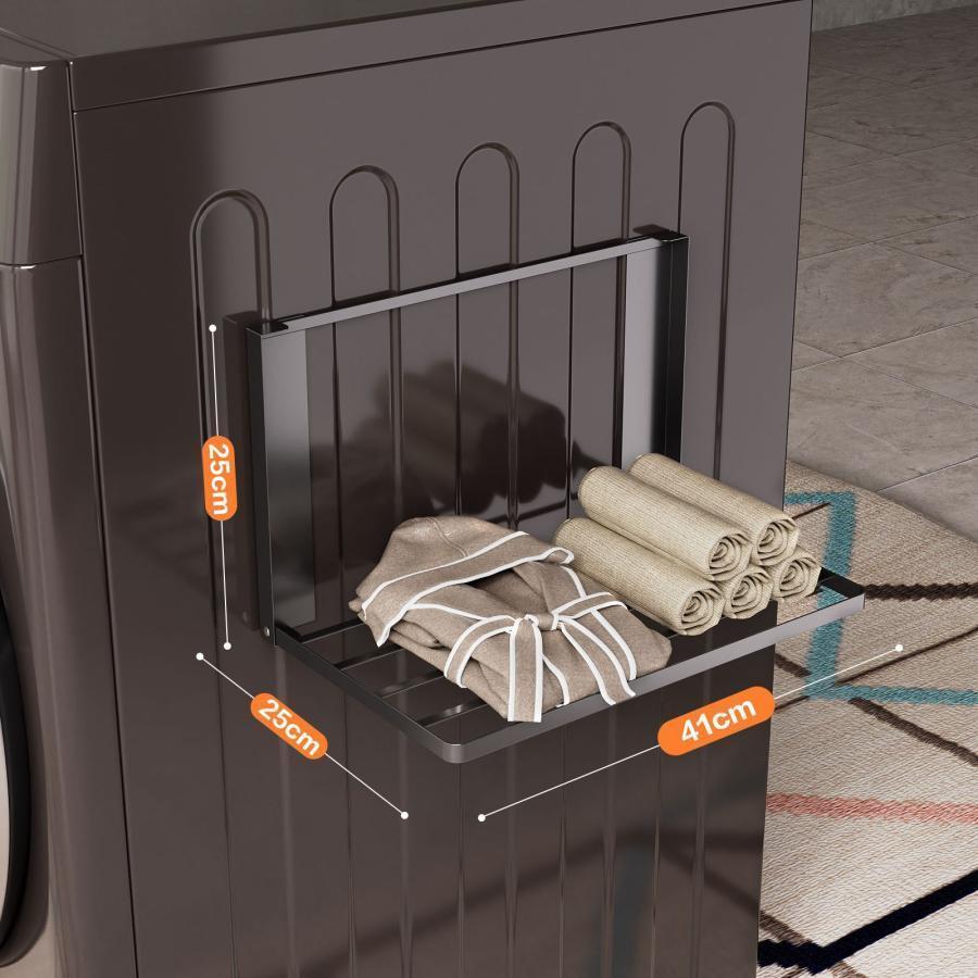 洗濯機横 隙間収納 マグネット 折り畳み ラック 棚 タオル置き タオル掛け タオルラック ランドリー収納 洗濯機ラック 一時置き 磁石 強力 収納 |  | 02