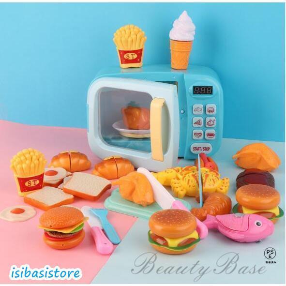 おままごと おもちゃ 電子レンジおもちゃ 31PCS 子供キッチンプレイセット ままごと遊びセット 子供用 おもちゃ 親子ゲームプレゼント 知育玩具 |  | 03