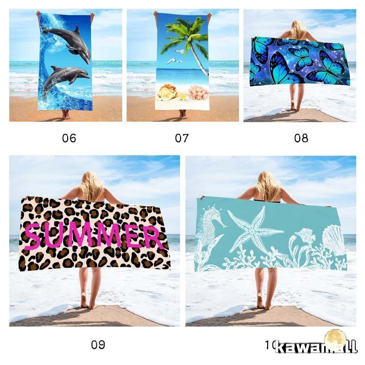 ビーチタオル かわいい ビーチブランケット プールタオル バスタオル 防砂 大判 砂がつかない 吸水 マイクロファイバー 速乾 軽量 コンパクト 持ち |  | 07