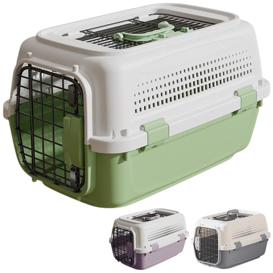 ペットキャリーケース ハード 小型 犬 猫 上扉 ペットキャリーバッグ 持ち運び 軽量 クレート ペットハウス ドッグキャリーバッグ 頑丈 旅行 車 |  | 16