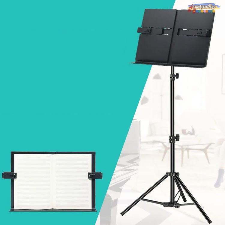 譜面台 折りたたみ 角度 高さ 書見台 読書台 本立て 床置き 読書スタンド 折り畳み式 コンパクト スタンド 楽譜スタンド 譜面台 高さ調節可能 軽 |  | 01