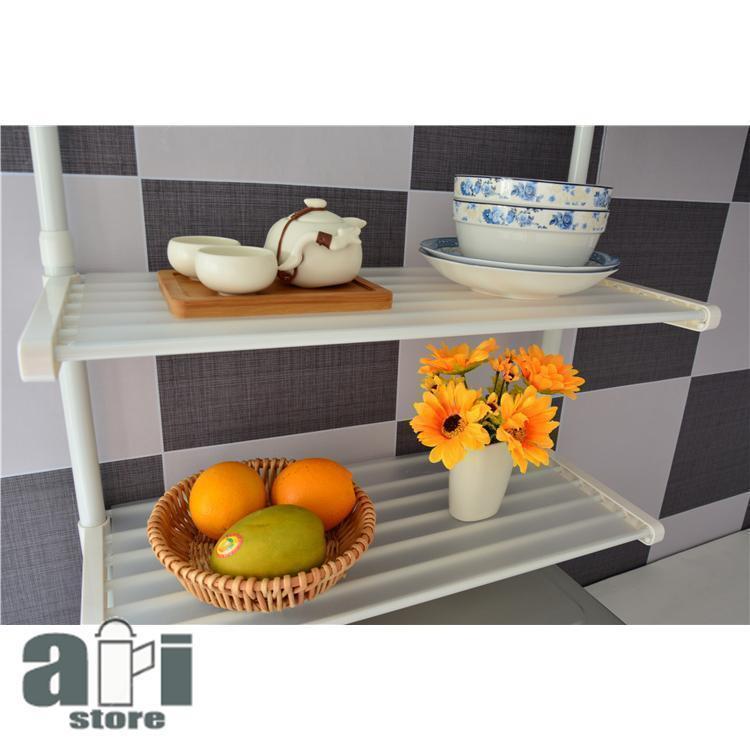 キッチンラック 突っ張りラック 突っ張り収納 幅40cm高さ68~110cm調整パイプラック２段 突っ張り棚 つっぱりラック つっぱり収納 自由伸縮 |  | 09