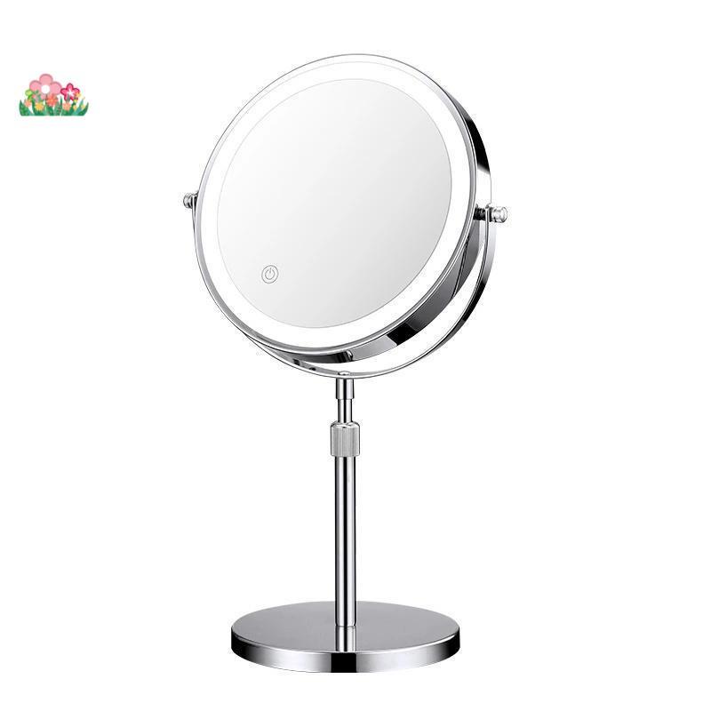 女優ミラー 卓上ミラー ledライト付き 両面ミラー 充電式 高さ調整 360°回転 3倍5倍10倍 拡大鏡 無段階調光 おしゃれ 卓上鏡 ライト付き メイク鏡 2カラー |  | 01