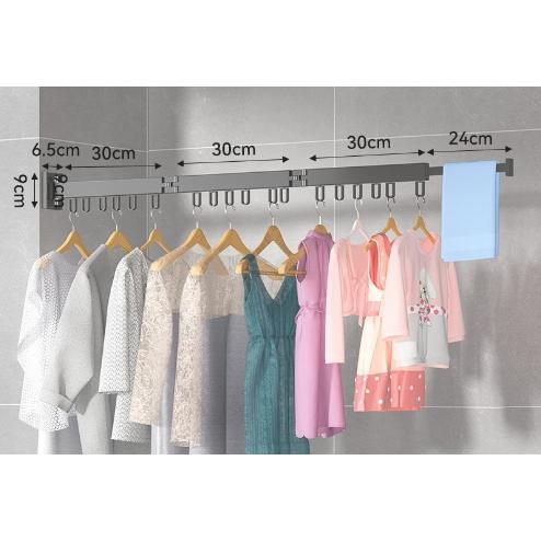 壁掛けハンガーラック 折り畳みハンガー 室内物干し 回転可能 物干し竿 9連ラック 洗濯物干し 部屋干し掛け 乾燥ラック 洗濯ハンガー |  | 13