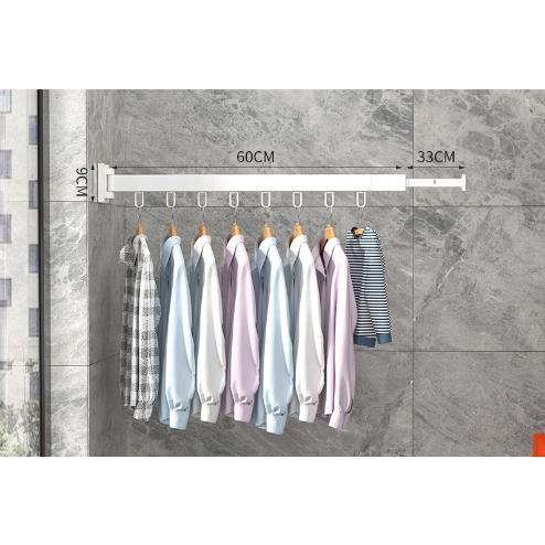 壁掛けハンガーラック 折り畳みハンガー 室内物干し 回転可能 物干し竿 9連ラック 洗濯物干し 部屋干し掛け 乾燥ラック 洗濯ハンガー |  | 03