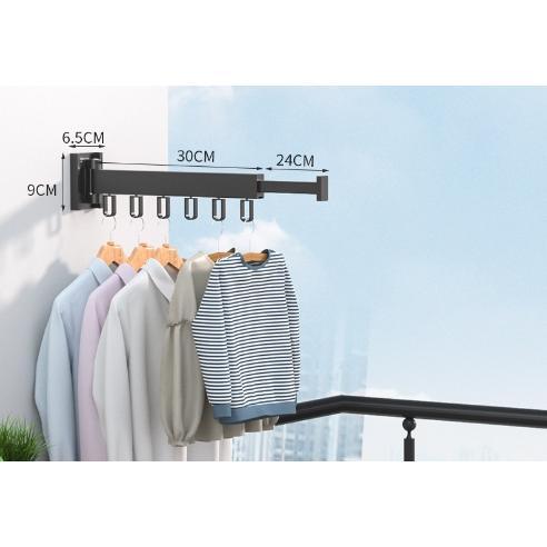 壁掛けハンガーラック 折り畳みハンガー 室内物干し 回転可能 物干し竿 9連ラック 洗濯物干し 部屋干し掛け 乾燥ラック 洗濯ハンガー |  | 06