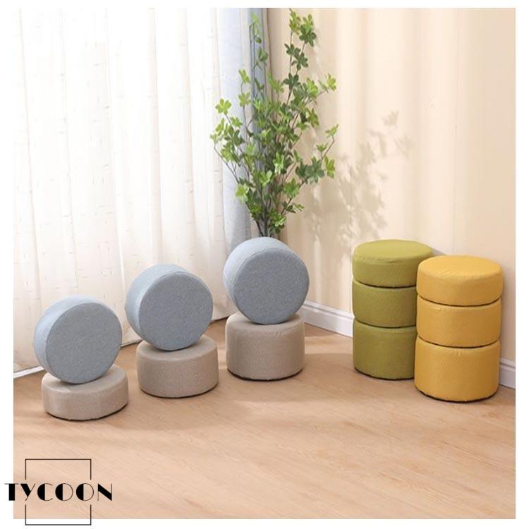 ミニスツール フットレスト オットマン 高い クッション 丸椅子 座布団 足置き 高反発 綿麻 フロアクッション クッション 椅子 北欧 低 |  | 11