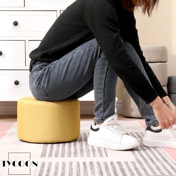 ミニスツール フットレスト オットマン 高い クッション 丸椅子 座布団 足置き 高反発 綿麻 フロアクッション クッション 椅子 北欧 低 |  | 04