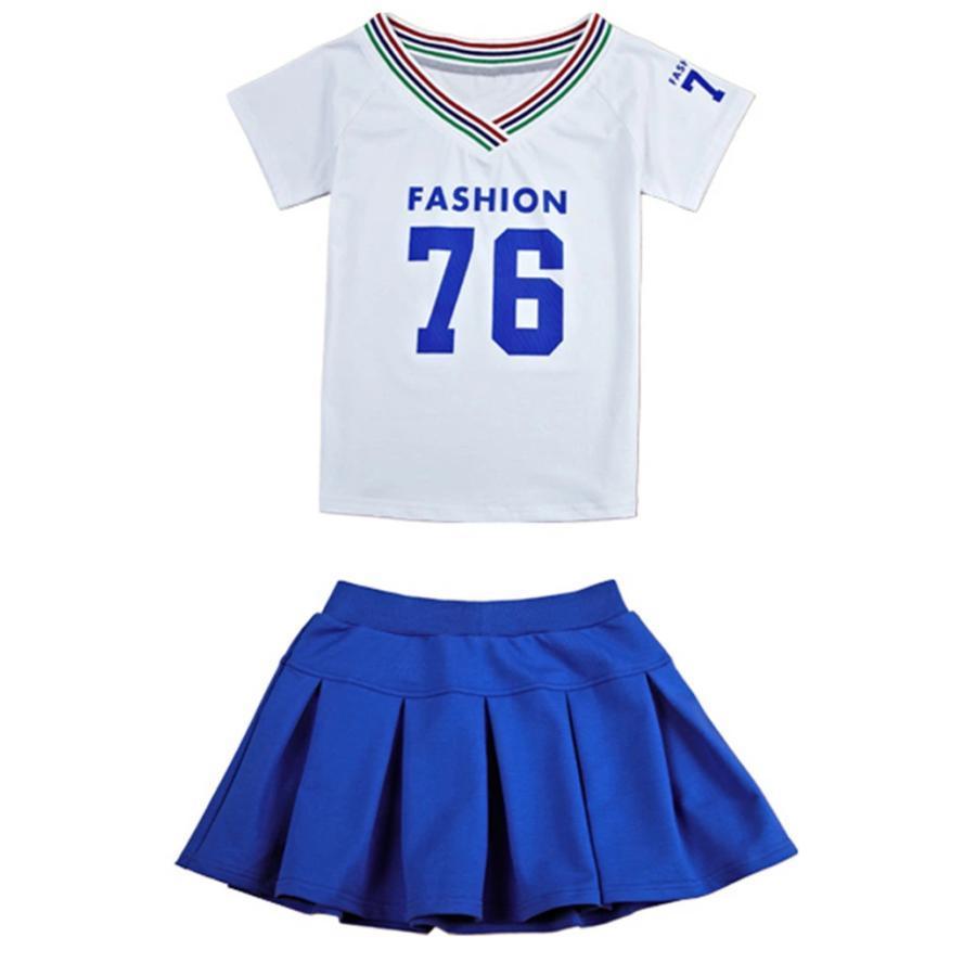 チアガール衣装 ダンスウェア サッカー コスプレ 舞台 イベント 上下セット 半袖 ダンス衣装 トップス スカート カジュアル ステージ衣装 ユニフォーム |  | 10