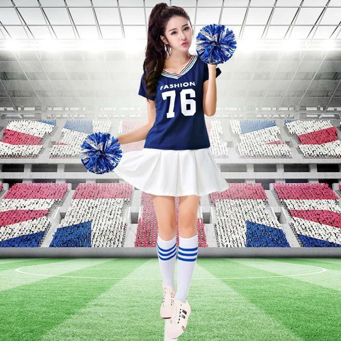 チアガール衣装 ダンスウェア サッカー コスプレ 舞台 イベント 上下セット 半袖 ダンス衣装 トップス スカート カジュアル ステージ衣装 ユニフォーム |  | 04