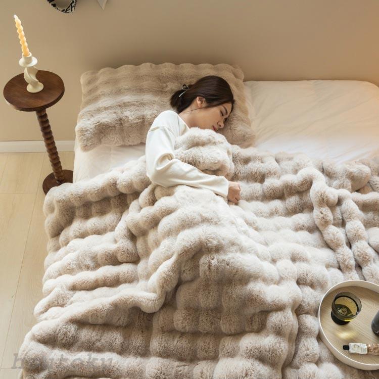 もうふ もこもこ毛布 暖かい ふわとろ ブランケット ふわふわ毛布 厚手 とろとろ セミダブル 160×200cm 膝掛け ひざ掛け モコ |  | 03