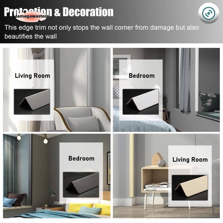 壁コーナー保護材 コーナーシールド 長さ100cm ォールコーナープロテクター PVC コーナーガード、 衝突防止 エッジトリムストリップ コーナーシールド、 プレ白 |  | 10