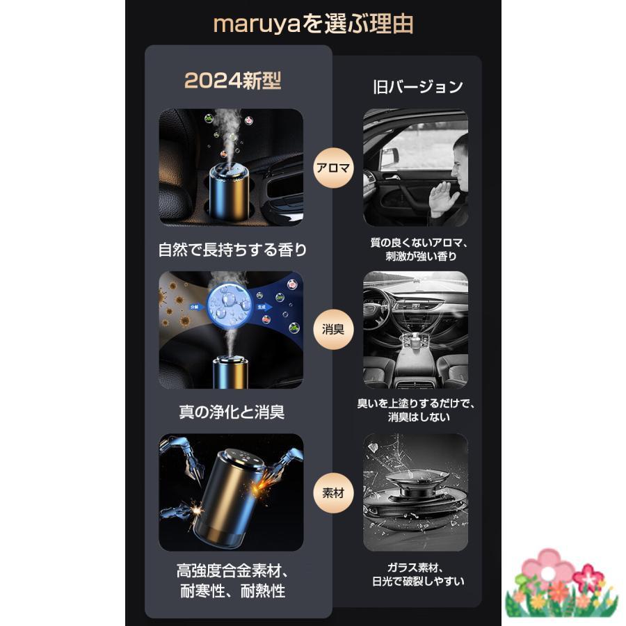 2025最新改良 車用 アロマディフューザーオイル 車載アロマディフューザー充電式 自動ON/OFF 車用芳香剤 高級カー用品 アルミ合金製 静音 |  | 01