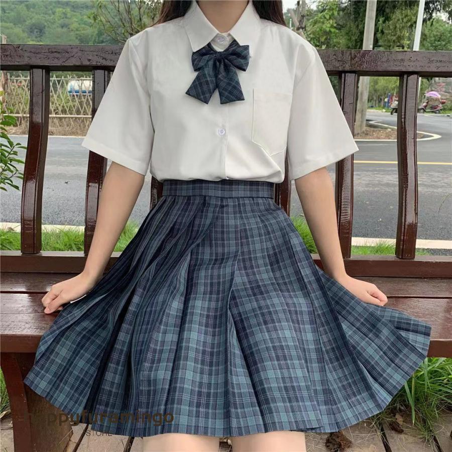 レディース 制服 コスプレ セットアップ スカート 半袖 JK 女子高校 学生服 スクールシャツ プリーツスカート リボン 3点セット セーラー服 コスチューム 中学生 |  | 12