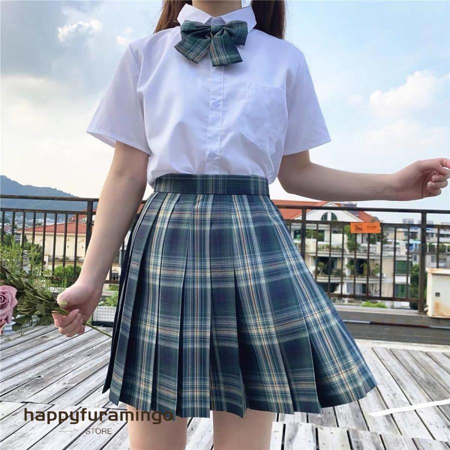 レディース 制服 コスプレ セットアップ スカート 半袖 JK 女子高校 学生服 スクールシャツ プリーツスカート リボン 3点セット セーラー服 コスチューム 中学生 |  | 20