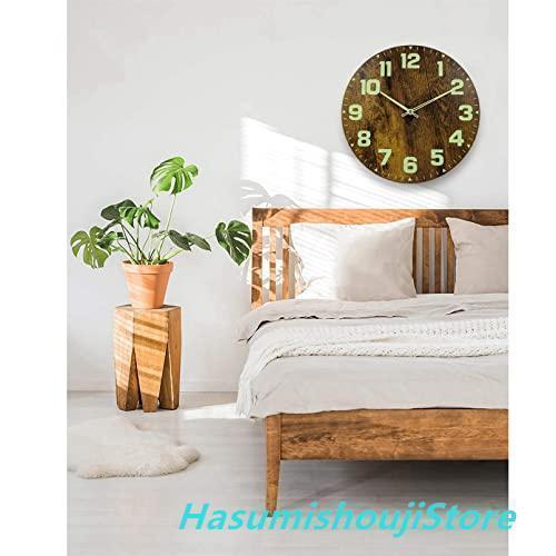 壁掛け時計 電波 木製 夜光 電波時計 壁掛け 静音 自動受信 掛け時計 おしゃれ 暗くなると自動で光る時計 インテリア かけ時計 寝室 リビン |  | 05