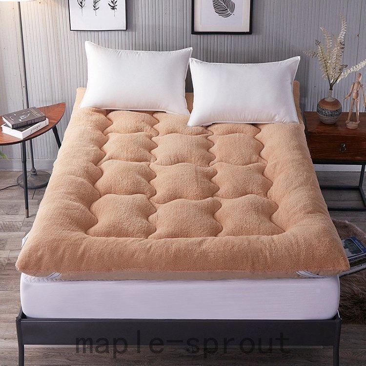 敷きパッド シングル ベッドパッド 厚手 あったか 冬 フリースボア 敷パッド 100*200cm マットレスパッド ベッドシーツ 暖かい ふんわり |  | 05