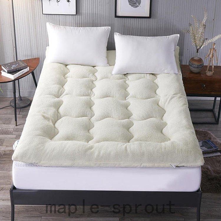 敷きパッド シングル ベッドパッド 厚手 あったか 冬 フリースボア 敷パッド 100*200cm マットレスパッド ベッドシーツ 暖かい ふんわり |  | 06