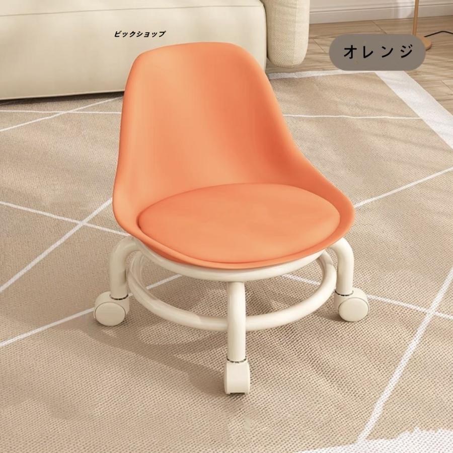 椅子 低い スツール キャスター付 リビング お洒落 ローチェア ロータイプ 背もたれ 作業用 360°回転可能 静音 防水 柔らかい 高反発 多機能 |  | 01