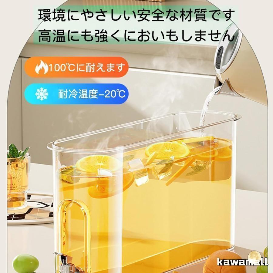 麦茶ポット ピッチャー お茶ポット冷水筒 冷蔵庫ポット 蓋付き 大容量 4L 透明 ドリンクサーバー 広口 卓上 麦茶ポット 冷蔵庫ジャグ 蛇口付き 冷蔵庫バー 洗い |  | 04
